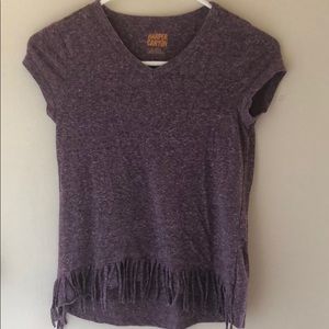 Purple fringe tee shirt